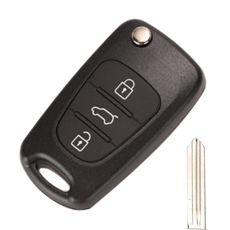 Jingyuqin 3 botones remoto clave Shell para HYUNDAI I30 IX35 para Kia K2 K5 las llaves del coche en blanco cubierta de la Caja: Rojo / 2 Botones