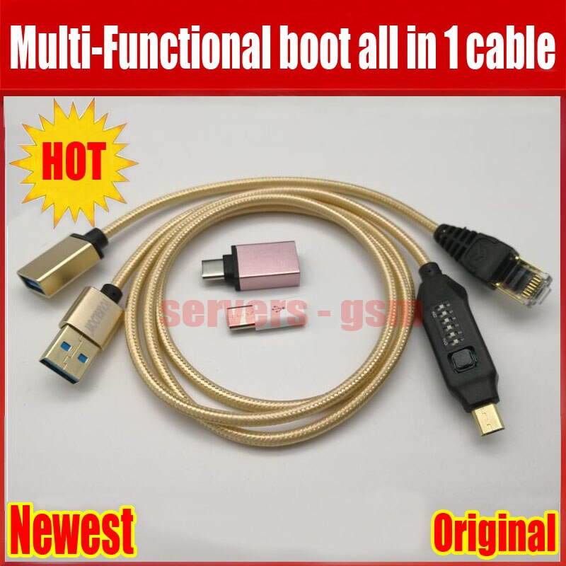 Newest Original Micro USB RJ45 Multi-Functional boot all in 1 cable +Type-C Adapter Type C