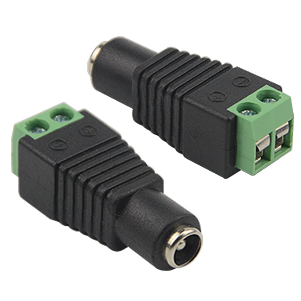DC Power Connector Male & Female and BNC Male & Female Video Balun Connector Kit for CCTV Security Camera LED Strips Terminal