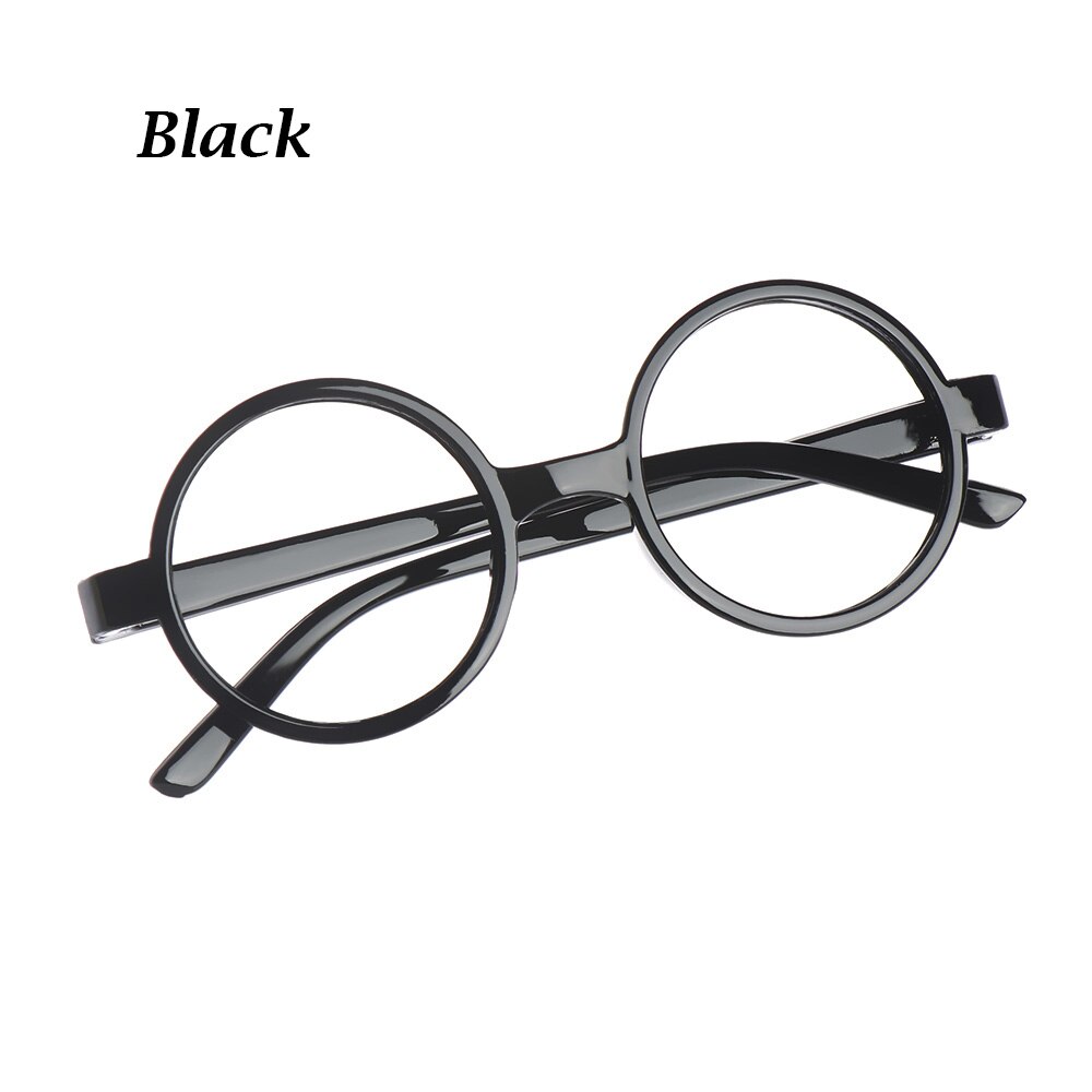 Transparent Eyewear Glass Round Metal Glasses Frame Spectacle Clear Lens Optical Baby Boys Girls Eyeglasses Photography props: black-1