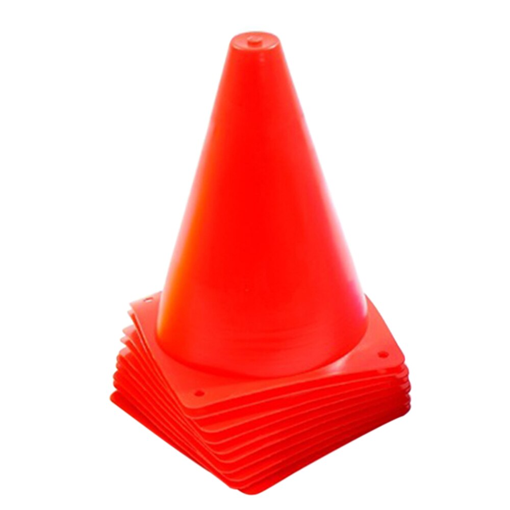 10 stück, 18cm schilder, eimer, 6 zoll barriere, fußballstraße, flache trainingskegel, walze, stapel, rückprall, markierungsbecher, fußballtrainingsausrüstung