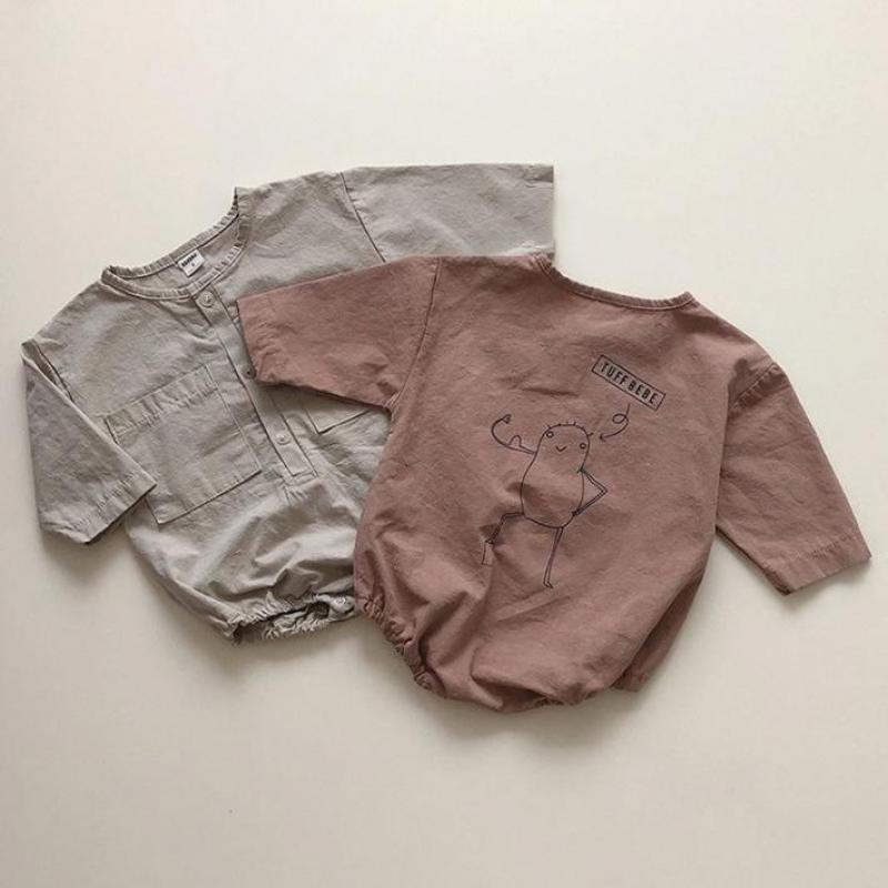 Autumn Baby Bodysuit Boys And Girls Long Sleeve Cartoon Print One-piece Jumpsuits Baby Girl Clothes 0-24M