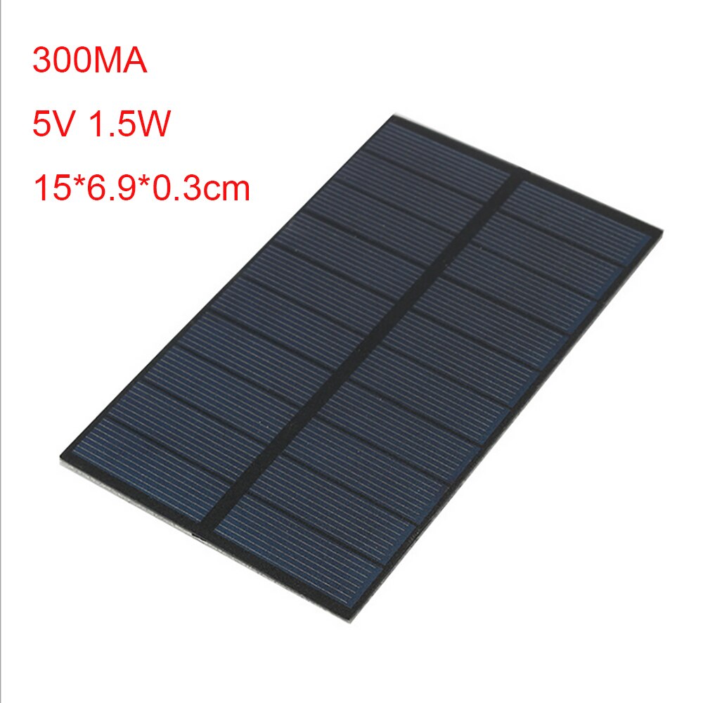 2V 5V 6V 12V Solar System DIY For Battery Solar Panel 0.23W 0.8W 1W 1.5W 3W Cell Portable Solar for Outdoor Camping Hiking: 5V 1.5W