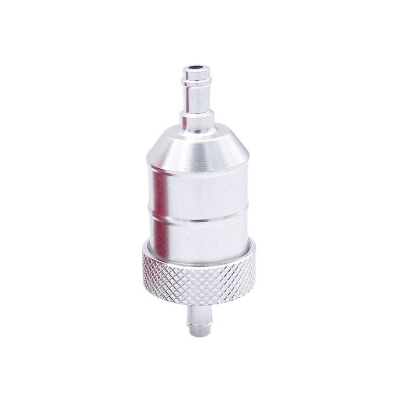 1 Pcs Motorfiets Olie Brandstoffilter Scooter Benzine Filters Aluminium Universele Voor Suzuki Yamaha Harley Motocross Benzine Tank: Zilver