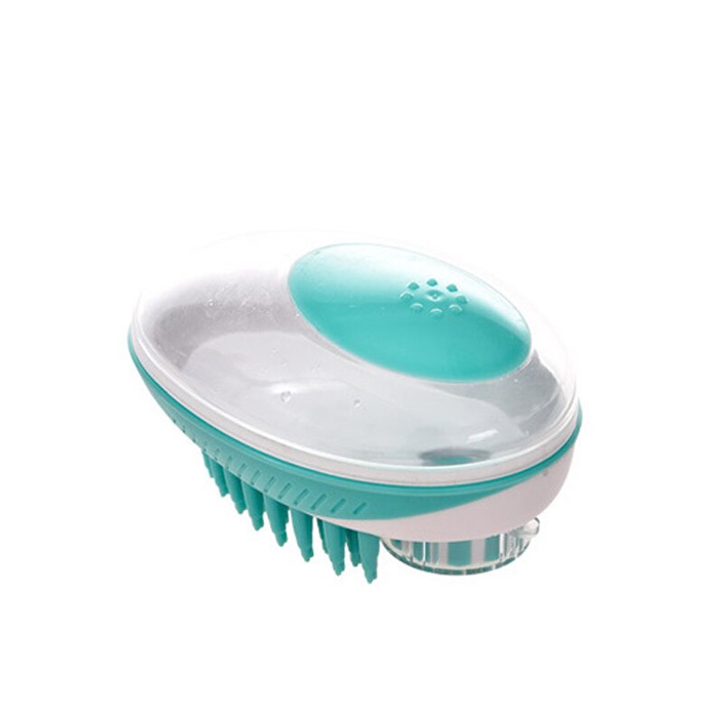 Hond Bad Borstel Kam Siliconen Pet Spa Shampoo Massage Borstel Douche Ontharing Kam Voor Honden Katten Pet Cleaning Grooming tool: green