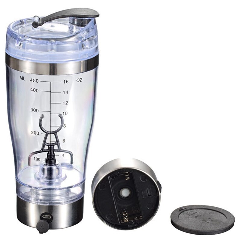 Mixer automatisk bärbar omrörande batteridriven självomrörande milkshakekopp elektrisk kaffekopp smart vattenflaska 450 ml