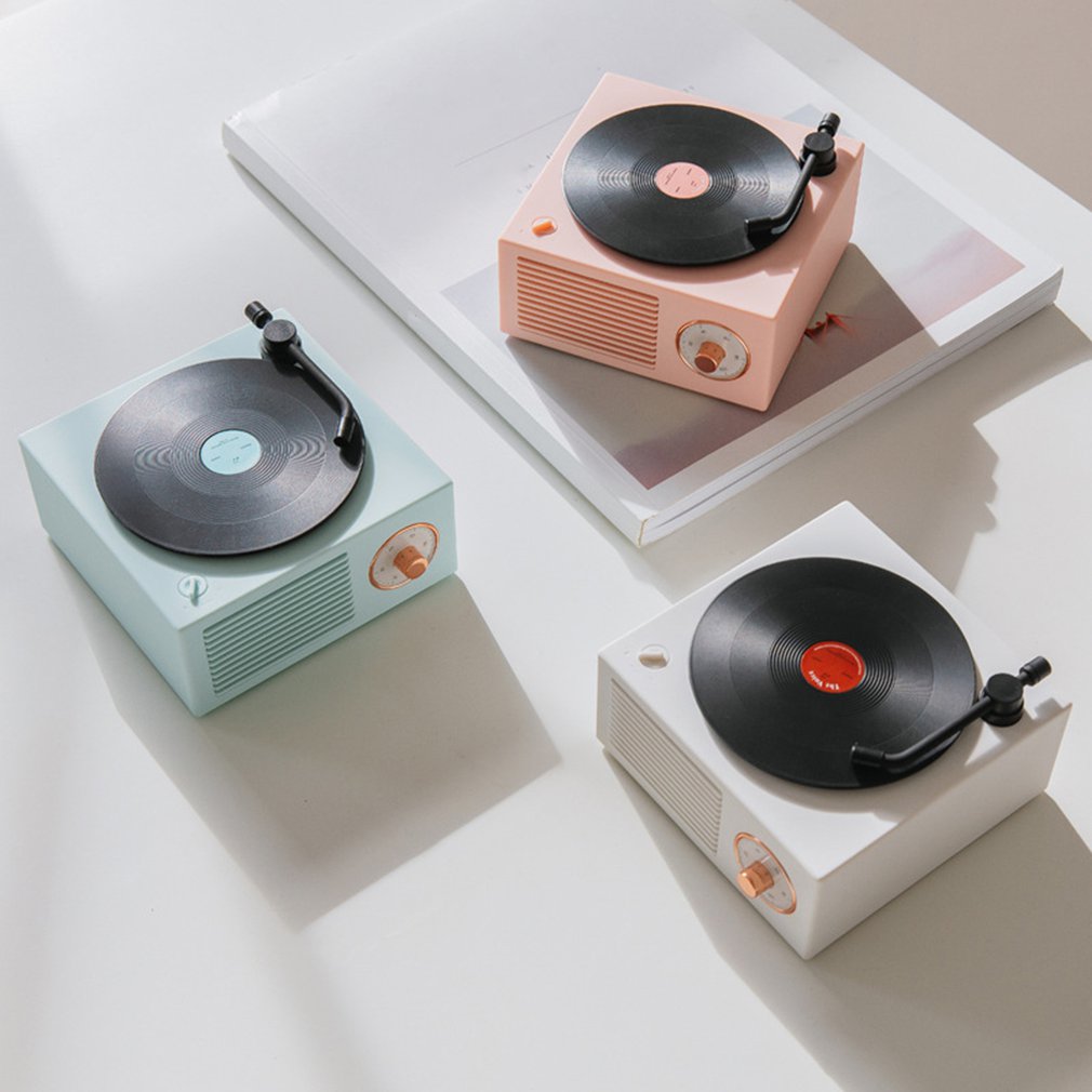 Vinyl Platenspeler Speaker Draadloze Draagbare Mini Staal Retro Atomic Speaker Radio Cassette Recorder