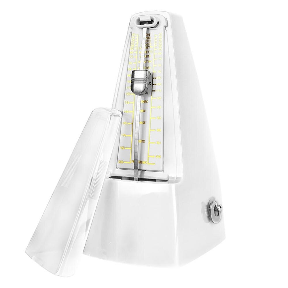 -Retro Piano Mechanical Metronome Antique Metronome Pendulum Mecanico Wood Color For Universal Piano Guitar Violin Musical: White
