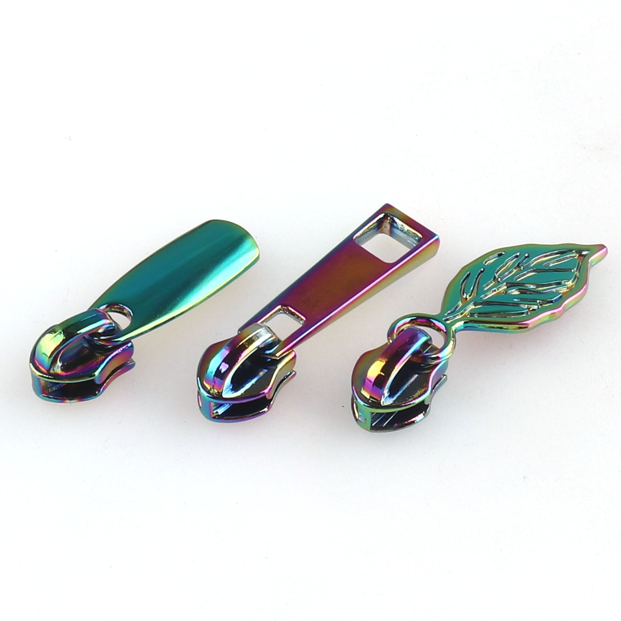 Rainbow 5# Zipper Heads Puller,Metal Zipper Pull,Canvas Nylon Coil Zip Jacket for Sewing Purse Bags Clothing Shoes Handbag