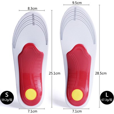 Comfortable Orthotics Cubitus Varus flat foot Insole Orthopedic Insoles for Shoes insert Arch Support pad for plantar fasciitis: L 40-46
