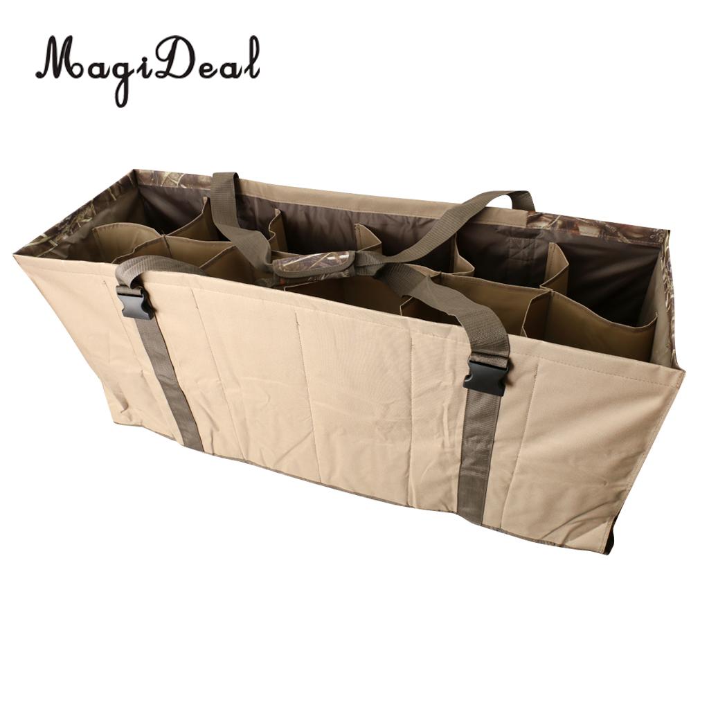 Duurzaam Nylon 12-Slot Eendenkooi Tas Handtas Opslag Met Gewatteerde &amp; Verstelbare Schouderriem Hand Stap