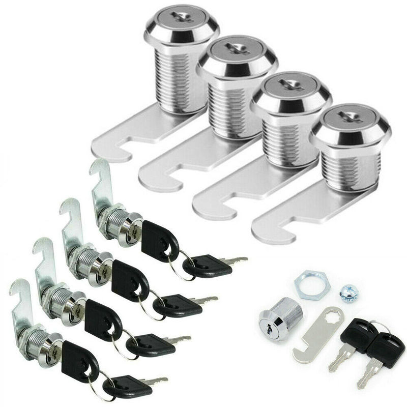 16/20/25/30Mm Beveiliging Cam Cilinderslot Deur Vat Ladeblok Mail Box Locker Kast sloten 2-Key Hardware