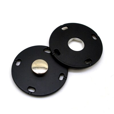 10pcs/lot gold black big head Metal Snap Fasteners Press Button for suit jacket clasp mink coat accessories DIY: black001 / 23mm