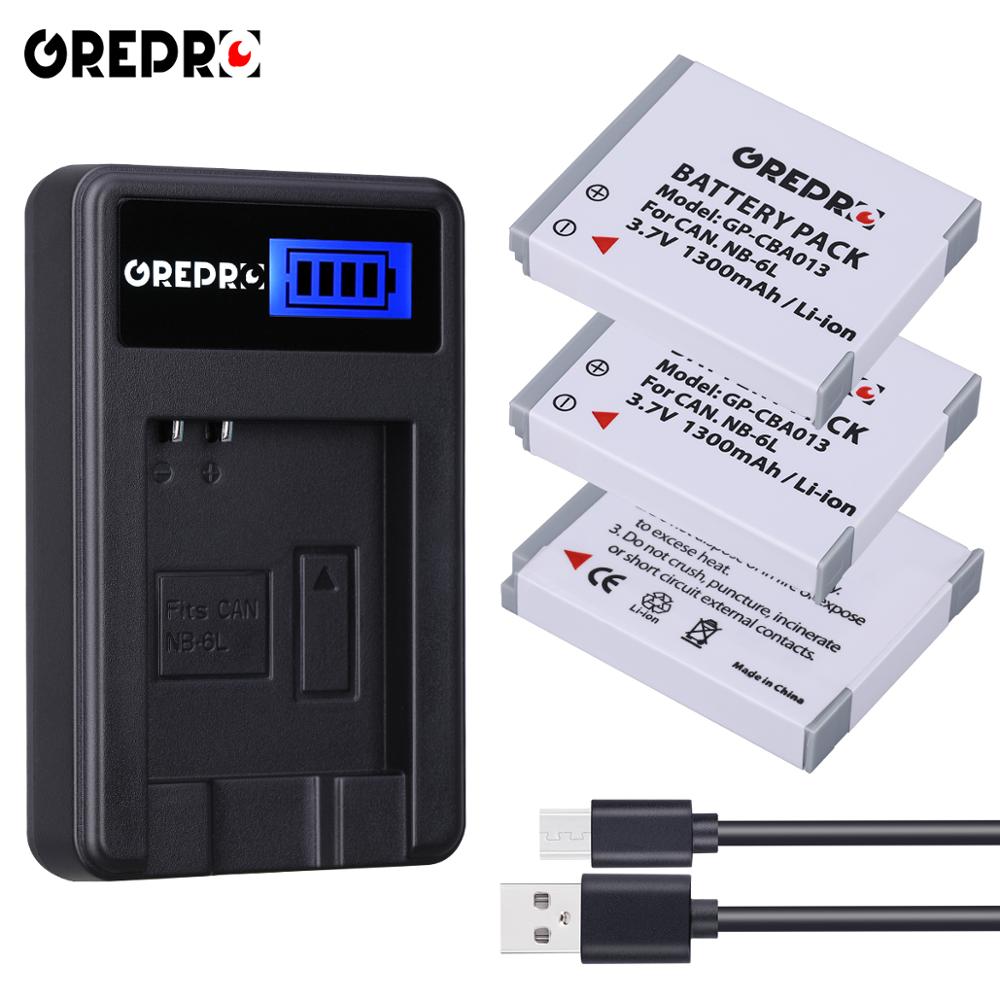 NB-6L NB-6LH NB 6L 6LH Battery for Canon IXUS 310 SX240 SX275 SX280 SX510 SX500 HS 95 D10 S120 S200 105IS 200IS 210IS 85IS 95IS: 3B with Charger