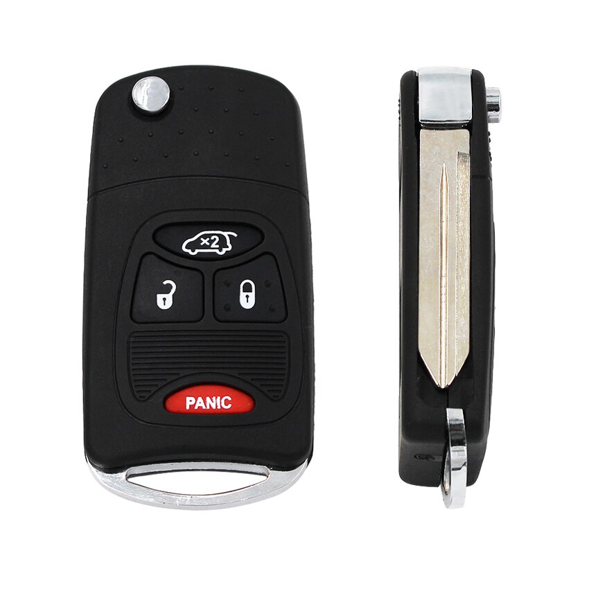 Carcasa plegable para llave de coche, carcasa de 2/3/4 botones para Dodge Grand Caravan, cargador de Ram para Chrysler Town y Country PT Cruiser