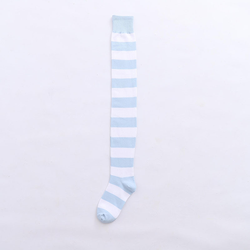 Dames Meisjes Overknee Lange Streep Dij Hoge Gestreepte Katoenen Sokken 22 Kleuren Zoet Schattig Plus Size Overknee Sokken: Bruin