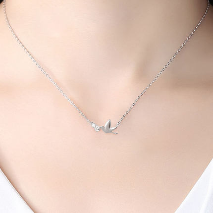 Mode Zilveren Kleur Swallow Vogel Kettingen Voor Vrouwen Verklaring Choker Ketting Bruiloft Sieraden Meisjes Party