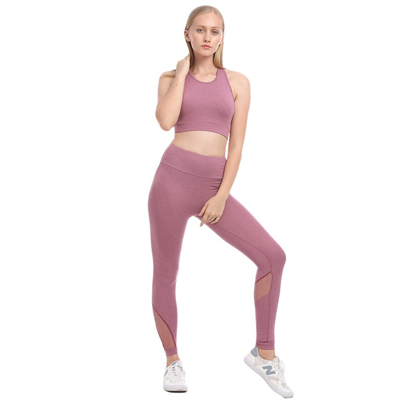 vrouwen Mode Afdrukken Sport Suits Mouwloze Tank Top Slanke 2 Stuk Hoge Waisted Leggings Twee Stukken Set sport Past