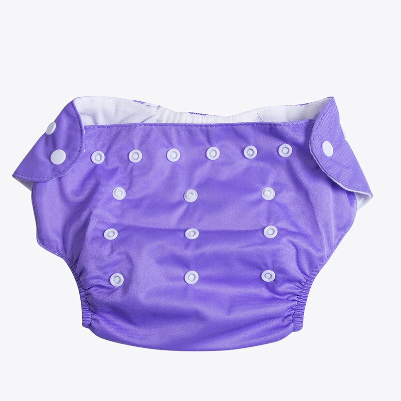 Verstelbare Herbruikbare Baby Kids Jongens Meisjes Doek Luier Luiers 1Pc Wasbare Solid Casual Katoen Kinderen Kind luiers: Paars