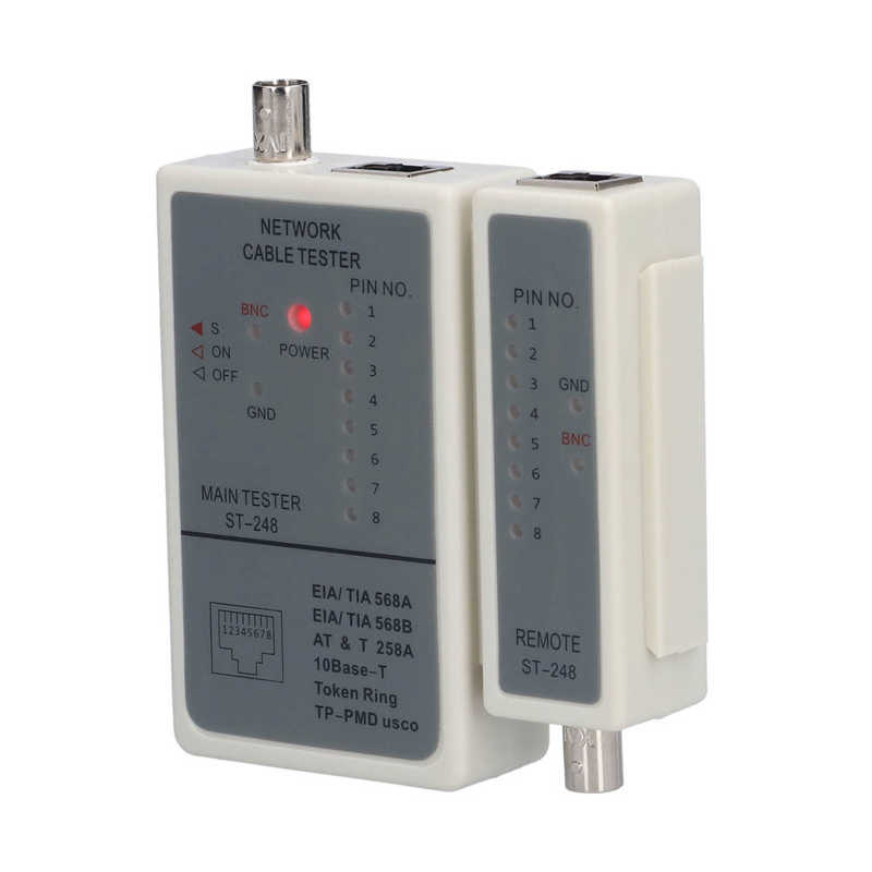 Network Cable Tester Automatic Scanning RJ45 RJ12 RJ11 Network Wires Detector Tracker DC 9V