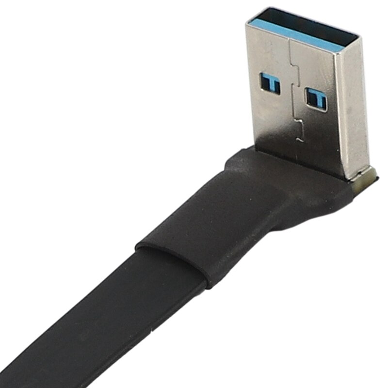 Câble d'extension USB 3.0 mâle/femelle plat, cordon de données USB3.0 à Angle droit à 90 degrés
