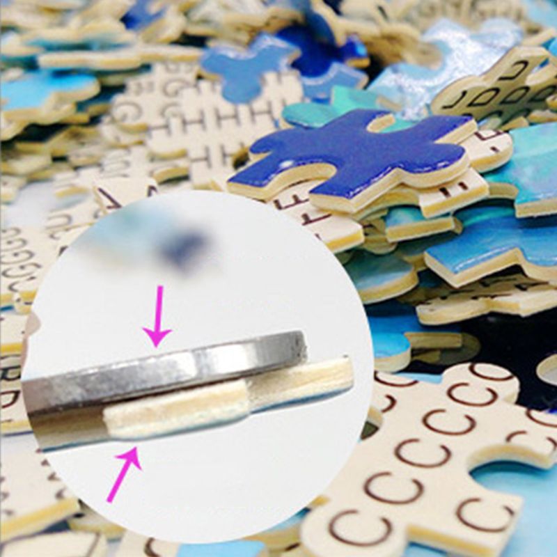 1000 Pcs/Pack World Landmarks Map Puzzle Wood Jigsaw Assemble Puzzles for Adult real textured material