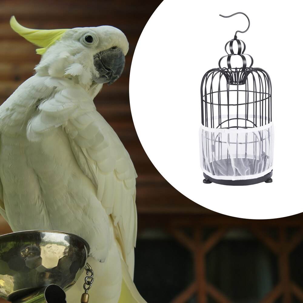 Receptor Seed Guard Nylon Mesh Bird Parrot Cover Soft Easy Cleaning Nylon Airy Fabric Mesh Bird Cage Cover Seed Catcher Guard