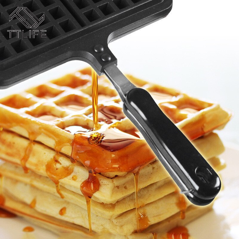 Diy Cakevorm Wafel Machine Wafel Maker Mold Non-stick Cake Rvs Bakplaat Gas Bakvormen Cake Decoratie gereedschap