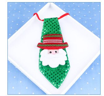 Jultomten fluga paljett slips vuxna barn dans fest dekorationer jul snögubbe älg hals klädsel hals slips: Lysa upp