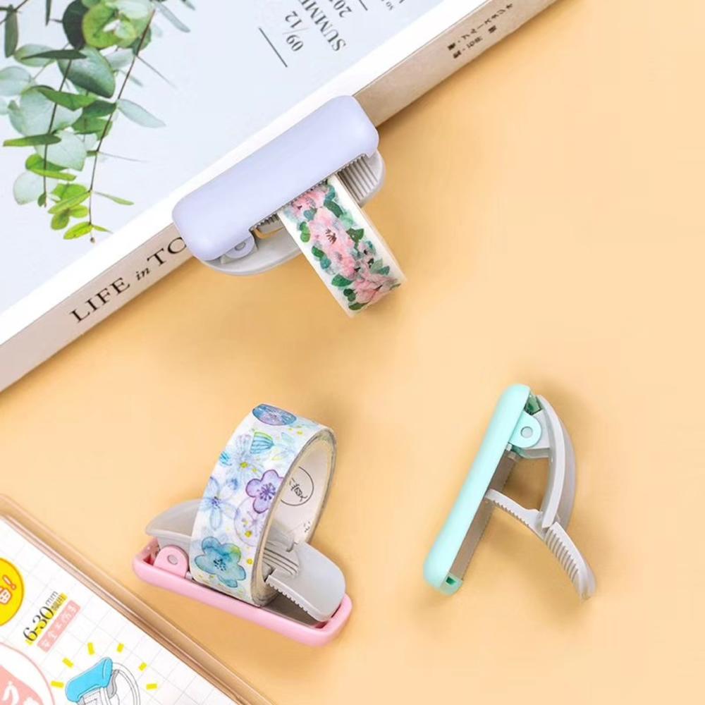 Washi Tape Cutter Mini Washi Tape Dispenser Kawaii Portable Roll Masking Tape Cutter Holder Dispenser Type 6-30 mm
