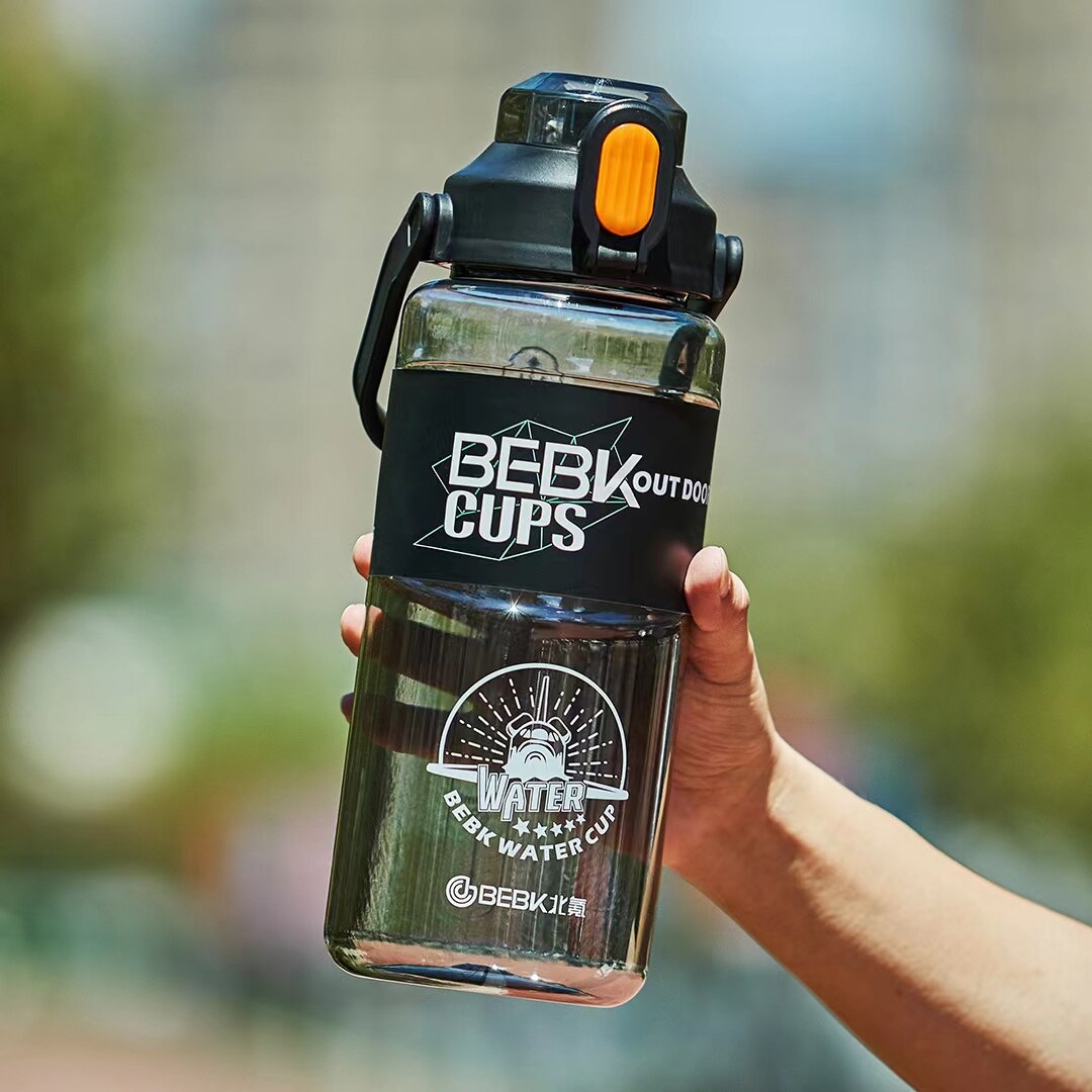 Sports Water Bottle 1500ML 2100ML 3000ML Protein Shaker Outdoor Travel Portable Leakproof Drinkware Plastic My Drink Bottle: 3.0L / Black