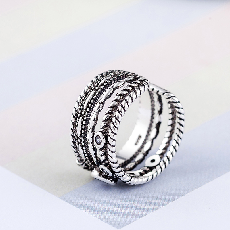 Bohemian Vintage Silber Farbe Multilayer Große Ringe Für Frauen Mädchen Öffnen Retro Antike Ringe Hochzeit Schmuck