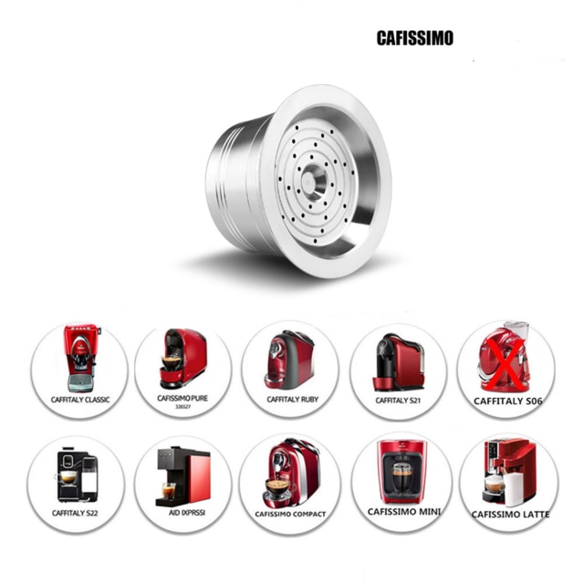 ICafilas Tchibo Cafissimo Classic Coffee Capsule Stainless Steel Reusable Refillable Filters for K fee /Caffitaly Coffee Machine: Cafissimo