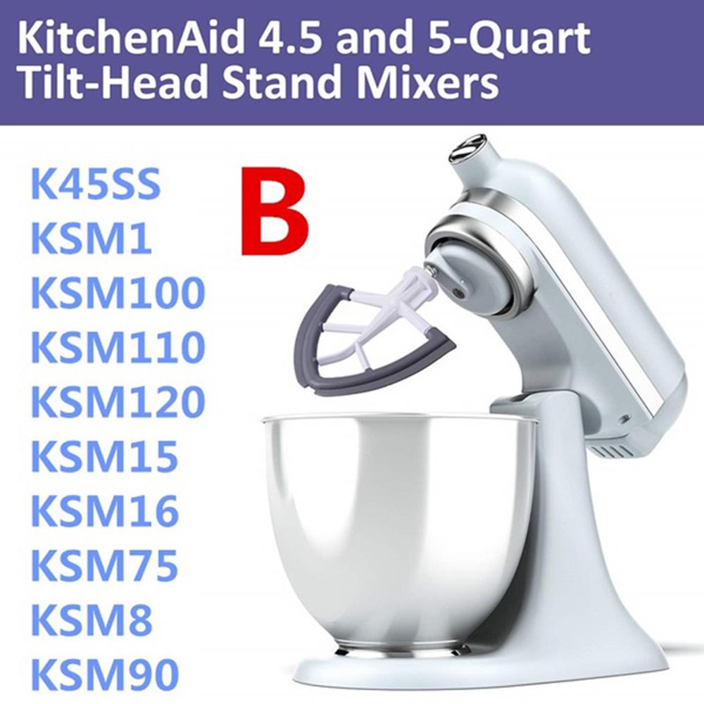 Flex edge visp passar för kitchenaid tilt-head stand mixer 4.5 & 5qt k45ss mixer vispblad blad köksredskap leveranser