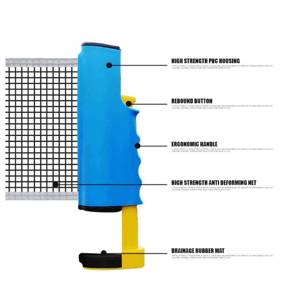 Table Tennis Net and Post Sets with Extendable Mini Posts Portable Bats Balls