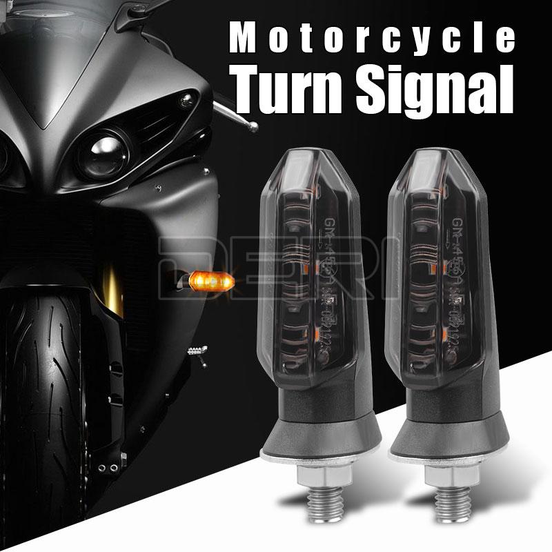 Mini luz LED intermitente para motocicleta, lámpara ámbar de 12V, 2 piezas