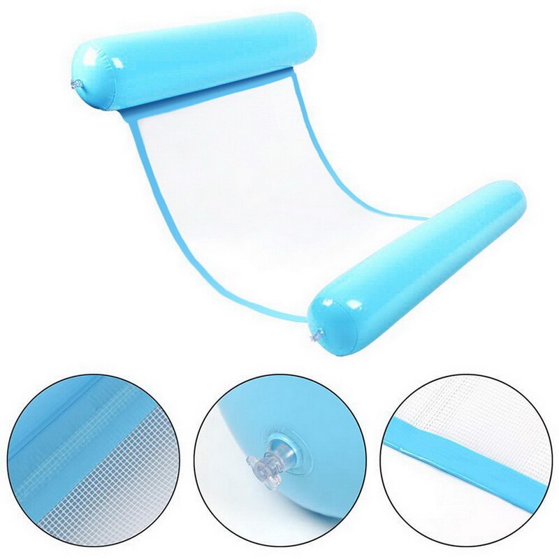 Floating Water Hammock Float Lounger Floating Toys Inflatable Floating Bed Chair Swimming Pool Foldable Inflatable Hammock Bed