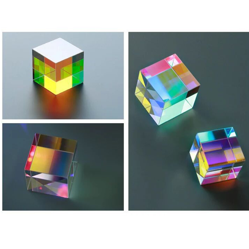 Cube Prism Color Optical Glass Prism 20x20x20mm Hexahedron Prism for Photography Decorations Scientific Experimental Instrument