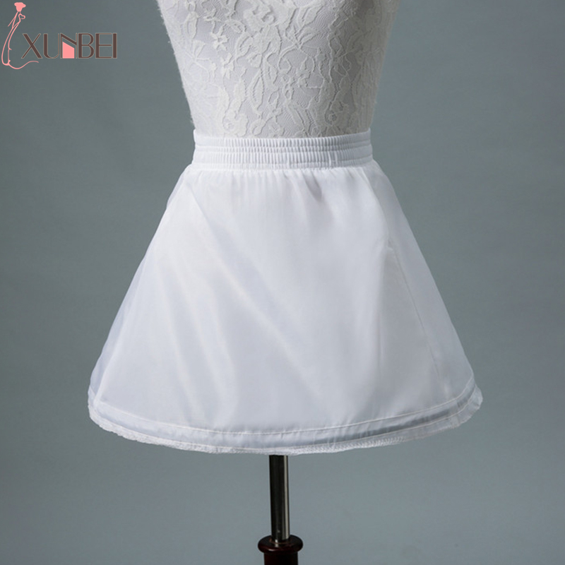 Top 1 cerceau jupons courts robes de fille de fleur taille élastique petites filles Crinoline accessoires de mariage