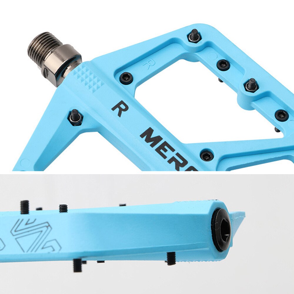 MEROCA-pedales ultraligeros planos para bicicleta de montaña, de nailon, con plataforma