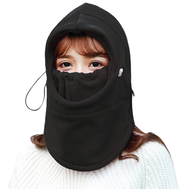 Termisk fleece balaclava hatt hettehals varmere vintersport ansiktsmaske til menn ski sykkel motorsykkel hjelm beanies maskert hette