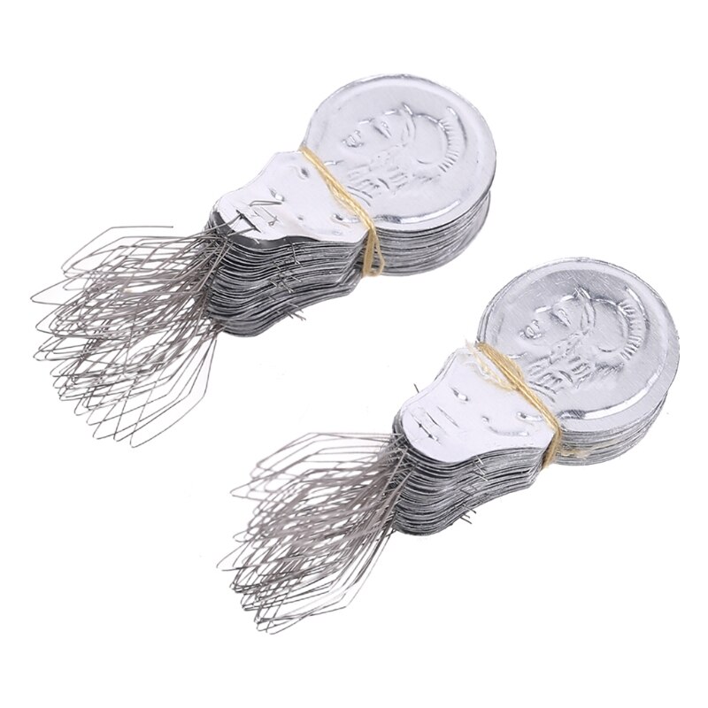 100Pcs Bow Wire Needle Threader Stitch Insertion Machine Hand Sewing Thread Tool