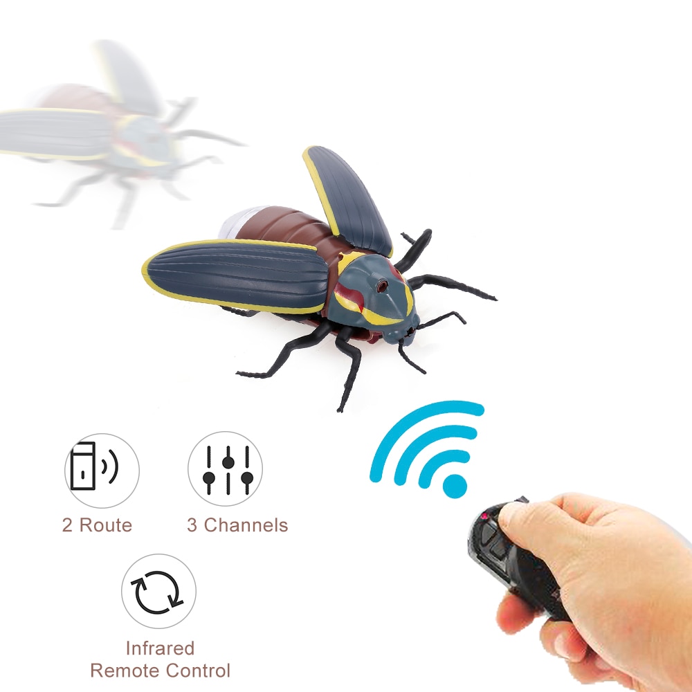 Funny Remote Control Firefly Toys Simulated Insect Toy Infrared Sensing Portable RC Toy for Kids