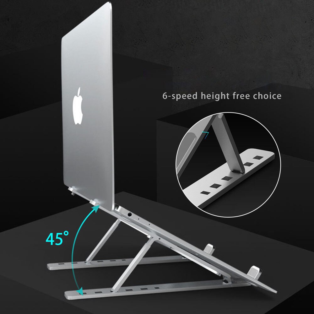 Foldable Laptop Stand Holder, Adjustable Ergonomic Heights Ventilated Desktop Laptop Riser,Notebook Tray Mount for iM'ac/Laptop