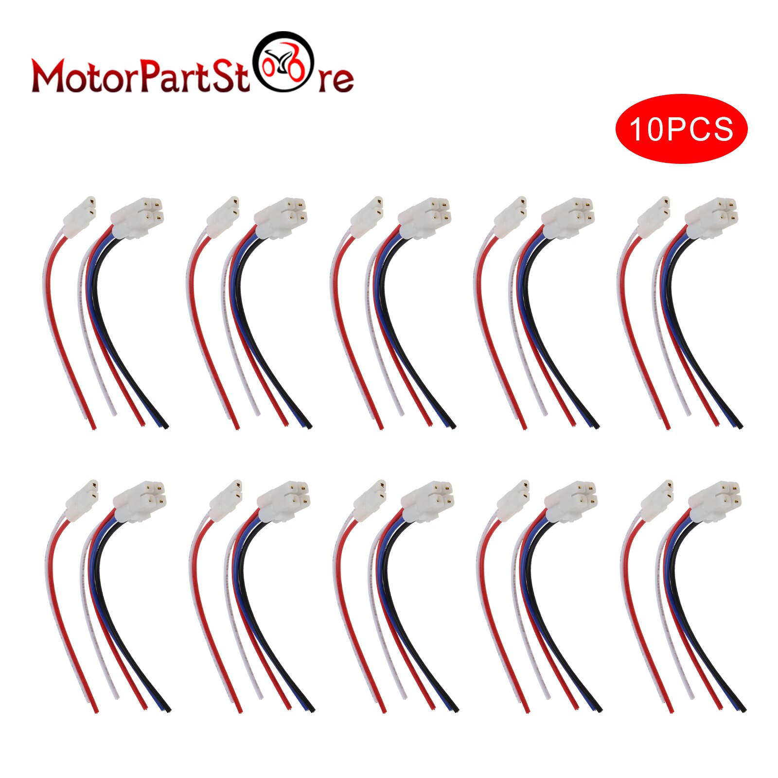 Cdi trådledningsmattan stickkontakt  (2+4 stift) för 4- stroke 50cc 150cc gy6 kinesisk scooter moped atv taotao roketa jonway sunl: 7 st