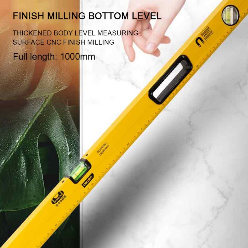 Deli Horizontal Ruler Aluminum Alloy Multi-Angle Horizontal Measuring Ruler Level Instrument High Intensity Magnetic DL291000