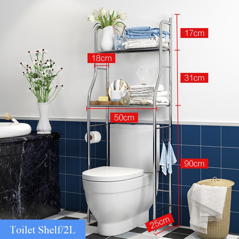Over The Rack Kitchen Rack Bathroom Cabinet Washing Machine Shelf Paper Towel Rack Space-Saving Toilet Stand Organizer Holder: C