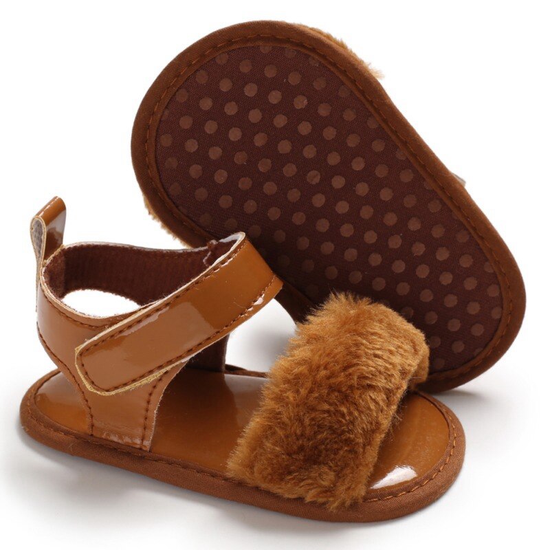 Baby sandaler pels søde spædbørn piger sandal baby sko børn sandal sommer småbørn prinsesse skridsikre tremmesko til pige