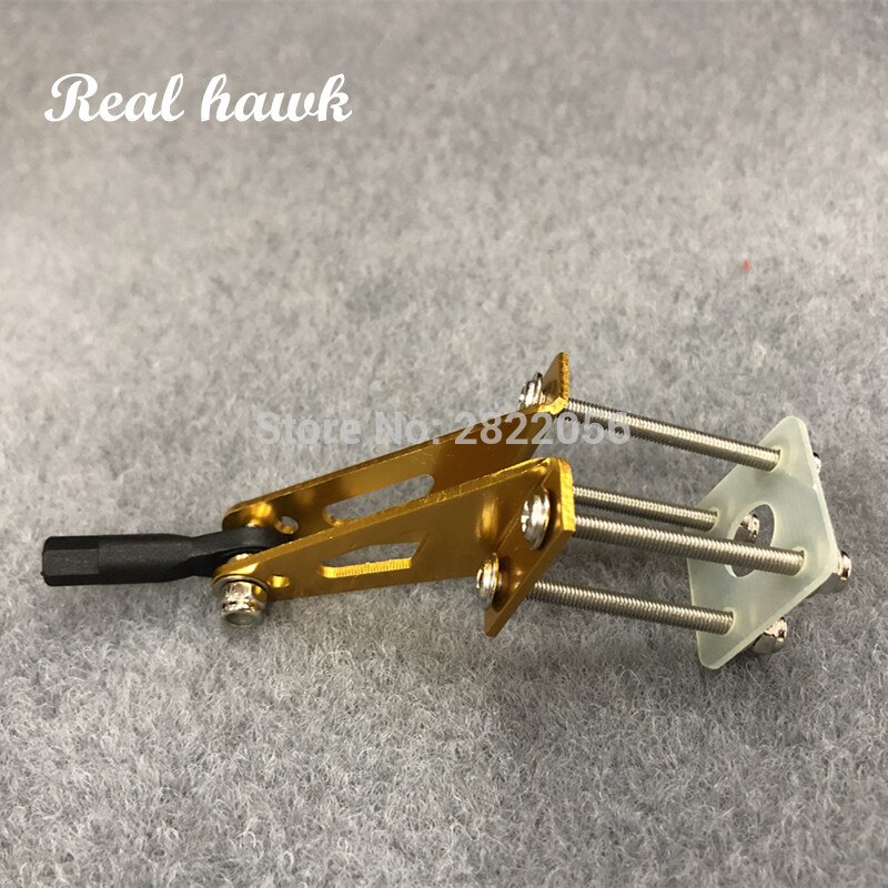H33 * W25 * L24mm TOC balancín de cuatro puntos brazo de roca de aluminio bocinas de brazo Servo de 4 puntos para piezas/accesorios de avión RC