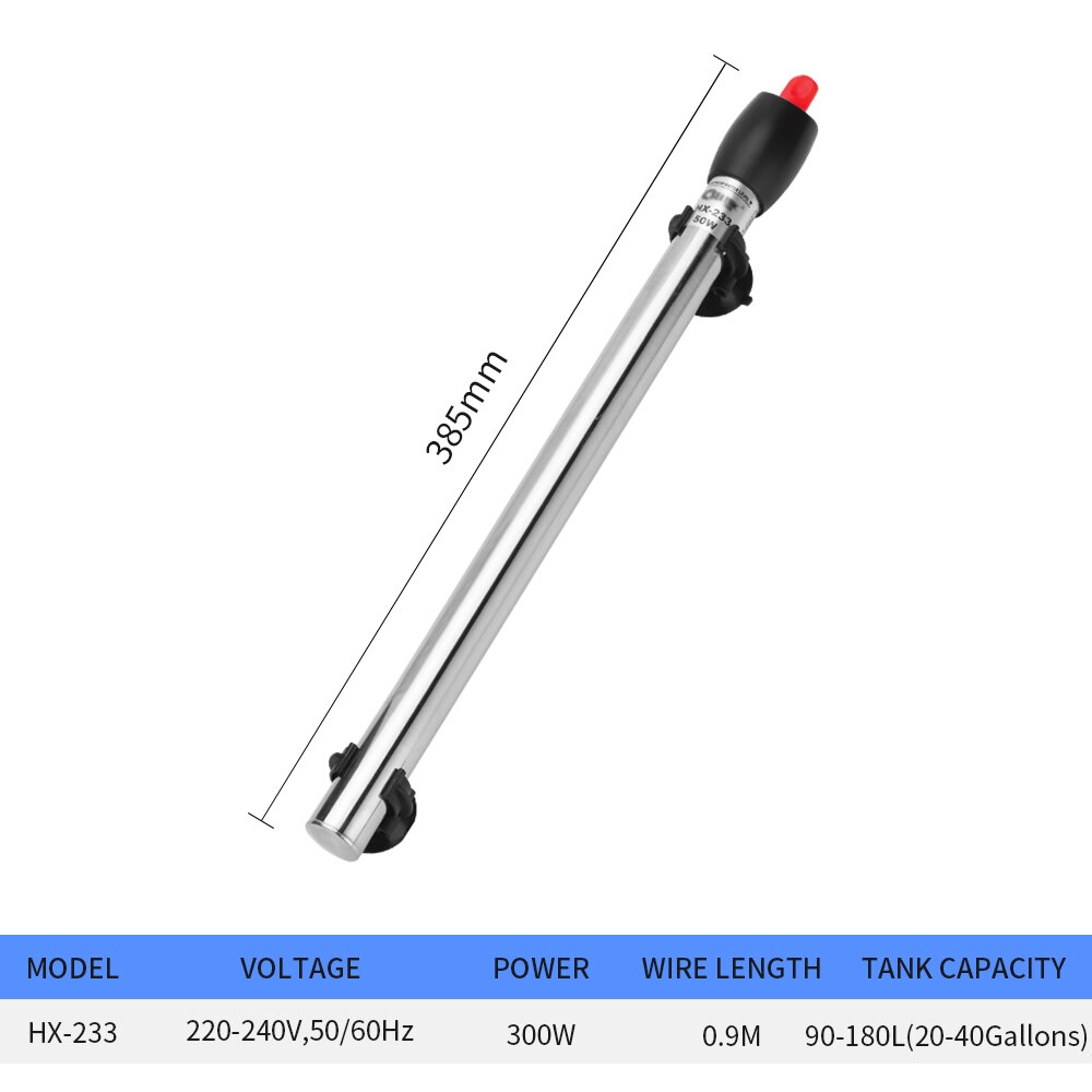 Calentador de agua sumergible para acuario, termostato de varilla de calentamiento de temperatura constante para tanque de peces de tortuga, 220V: HX-233-300W / AU PLUG